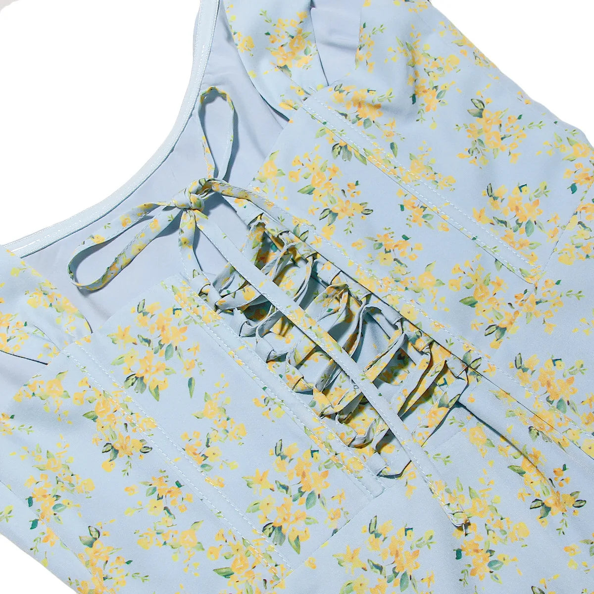 Vestido Feminino de Verão – Midi, Estilo Corset, Floral com Fenda e Saia Flare