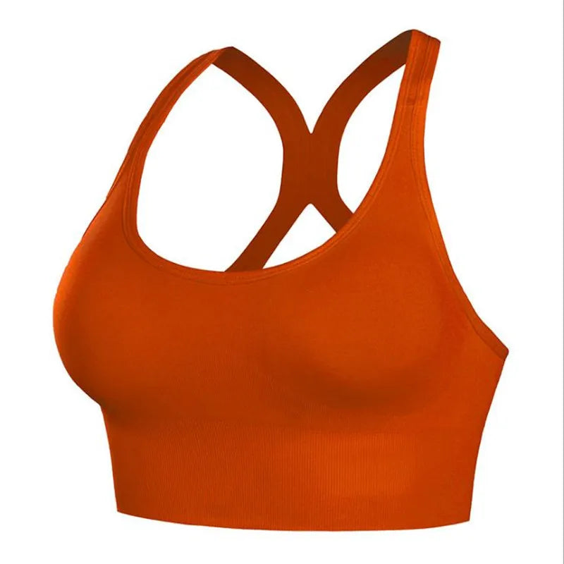 Top Esportivo Feminino – Shockproof, Acolchoado, Push Up, Sem Costura, Secagem Rápida