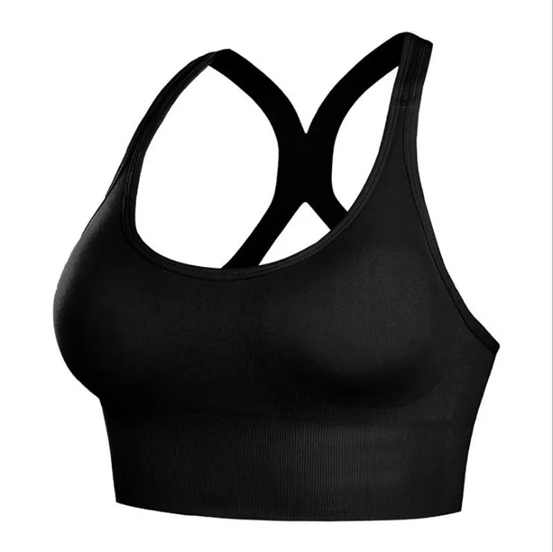Top Esportivo Feminino – Shockproof, Acolchoado, Push Up, Sem Costura, Secagem Rápida