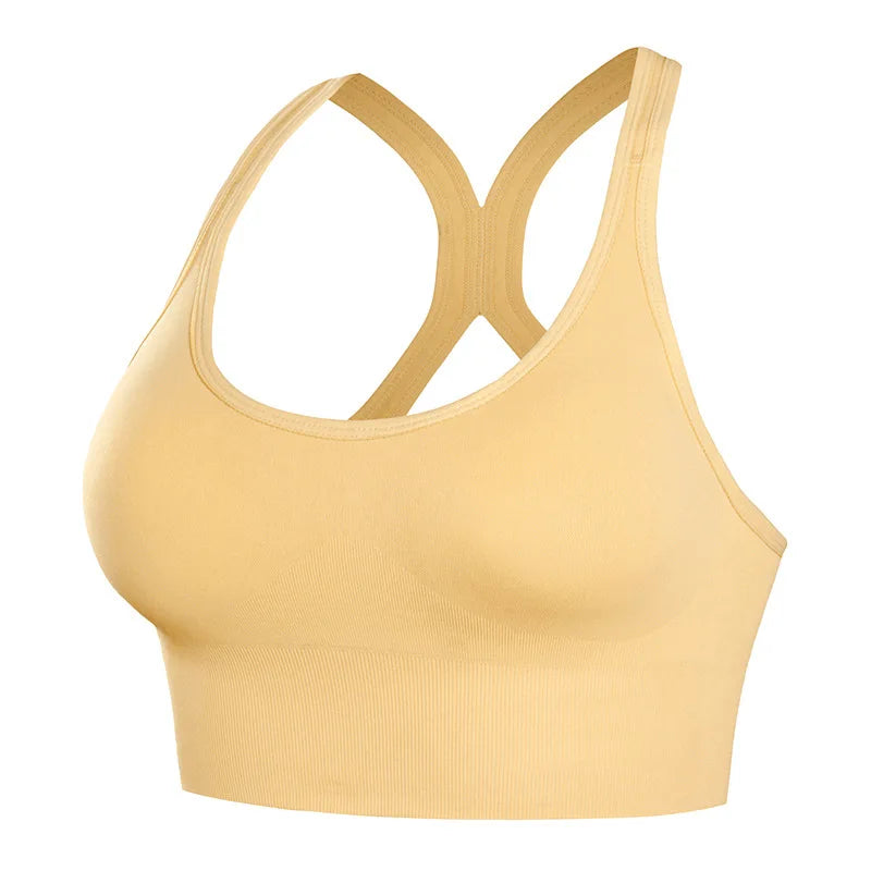 Top Esportivo Feminino – Shockproof, Acolchoado, Push Up, Sem Costura, Secagem Rápida