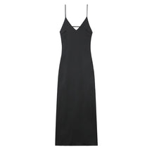 TRAFZA Vestido Feminino de Verão Amarelo em Cetim, Decote em V, Alças Finas, Elegante, Sem Mangas, Solto, Longo, 2025 Novo, para Festa e Férias