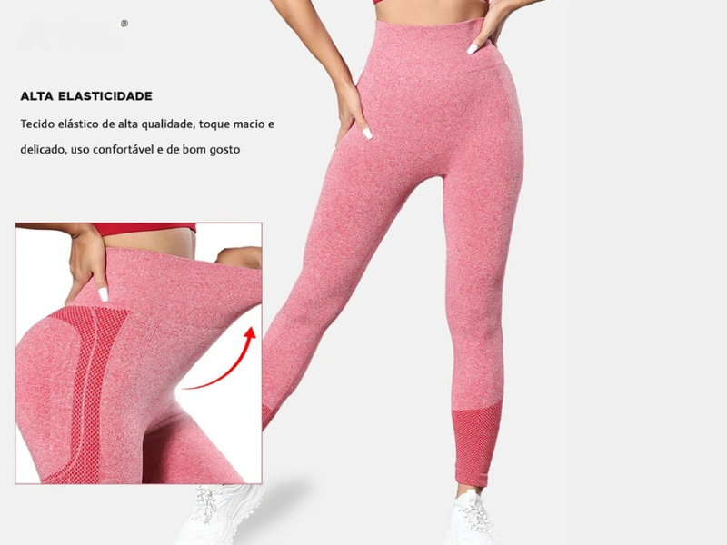 Legging Feminina de Yogaz – Calça Fitness Estilo Brasileiro para Academia e Treino