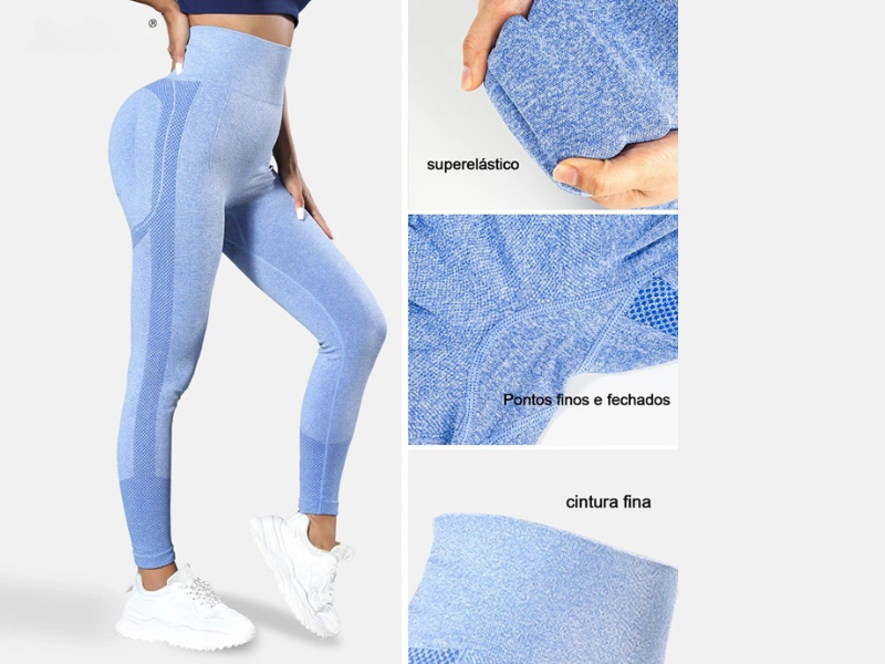 Legging Feminina de Yogaz – Calça Fitness Estilo Brasileiro para Academia e Treino